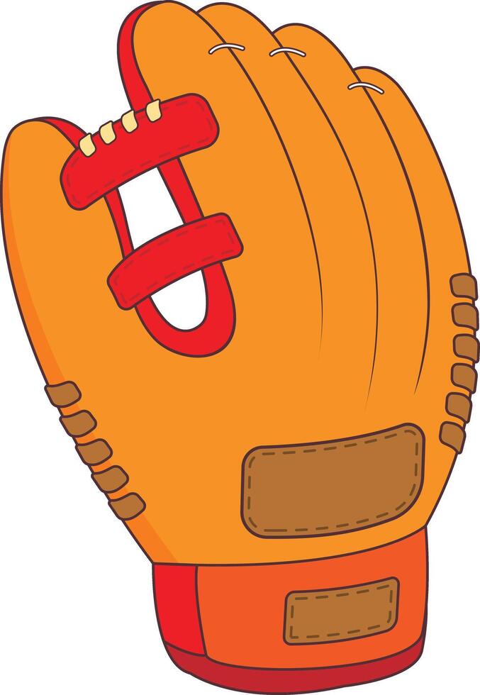 Baseball mitt Flat Illustration vector