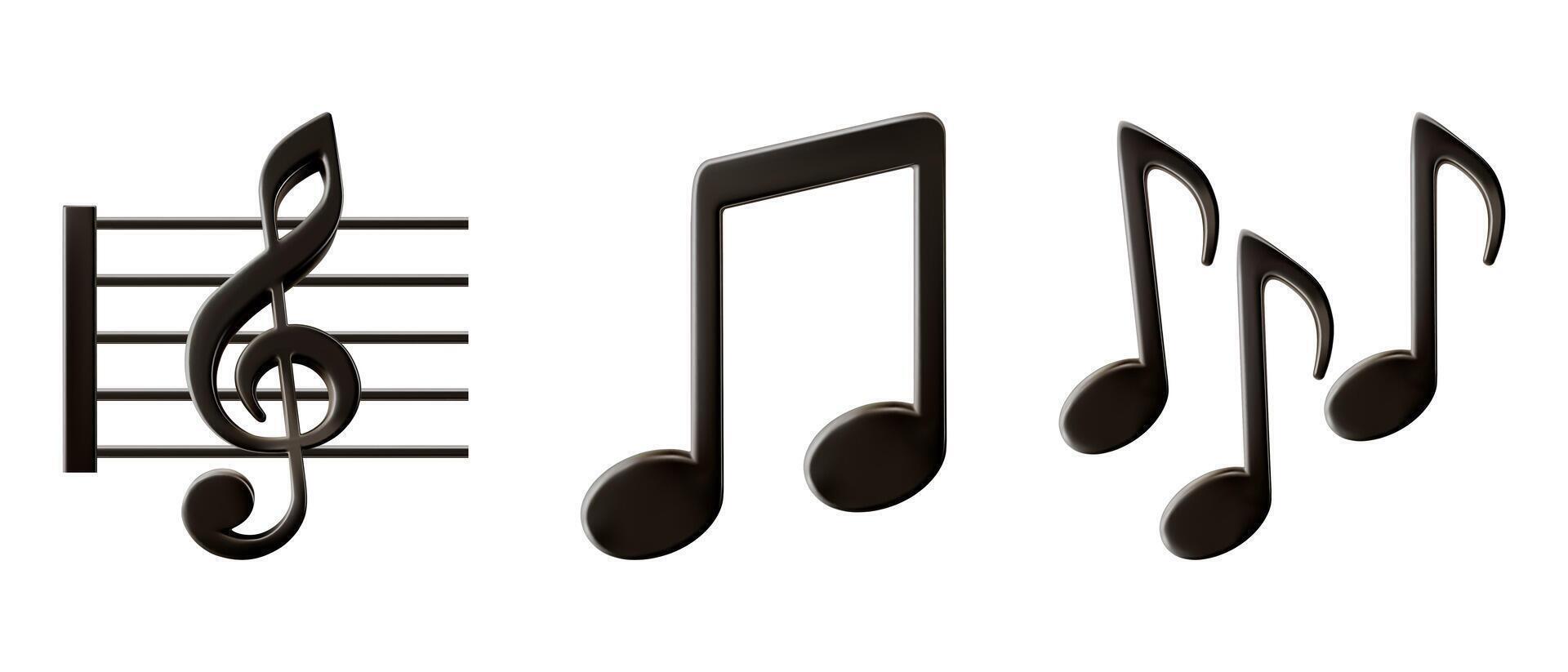 Music emoticon emoji. Musical note sheet, lines of keys, treble vector