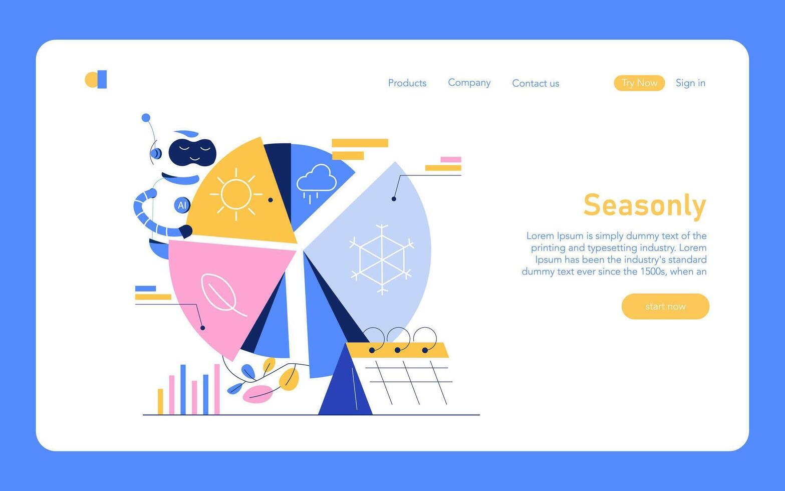 Forecasting. Flat Illustration vector