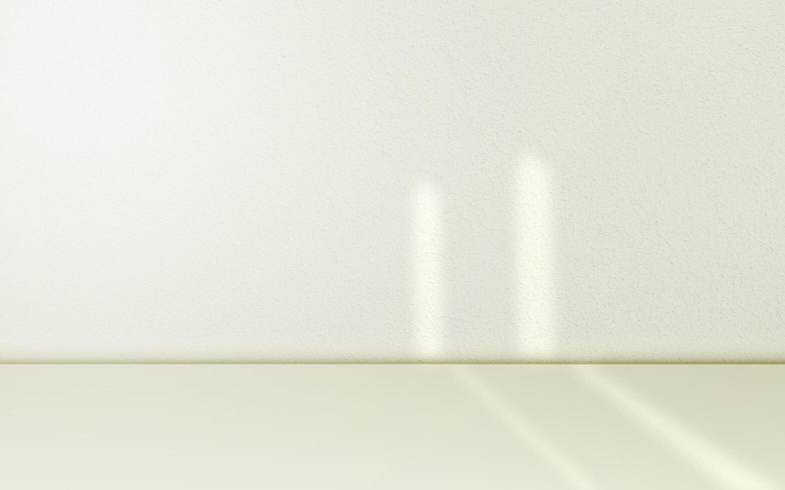 Minimal Background beige cream podium product floor wall Studio Room Photo Empty Floor Wall Backdrop Design Texture Podium Shadow of Window and Sunlight on Empty Room White Wall and Floor.