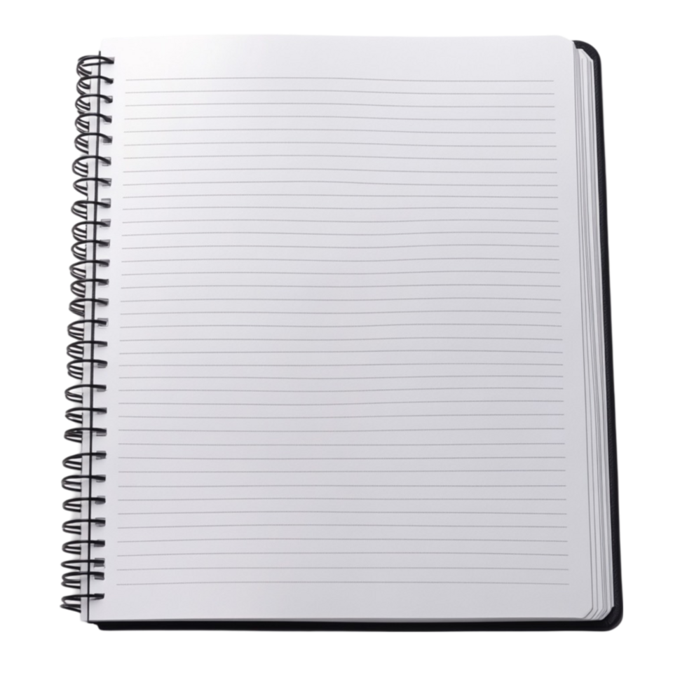 Blank Notebook on Transparent Background png