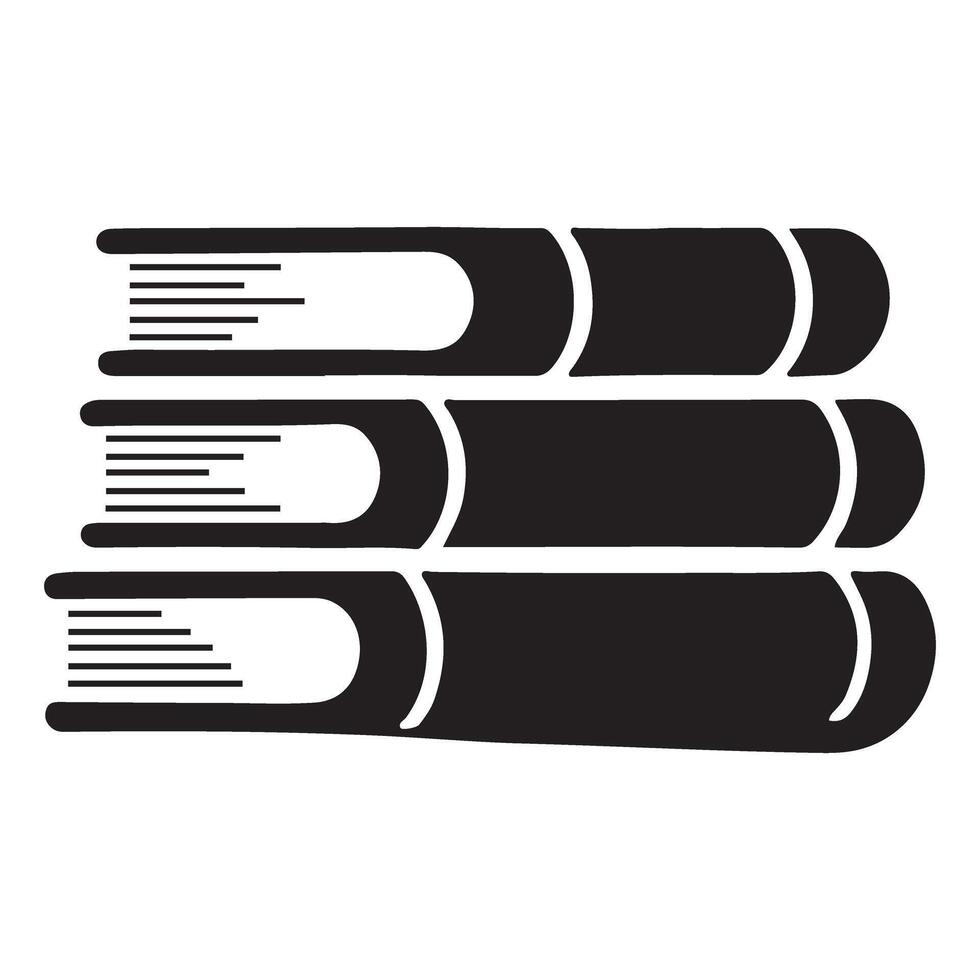 Stack of Books Silhouette Illustration Education and Reading Concept vector