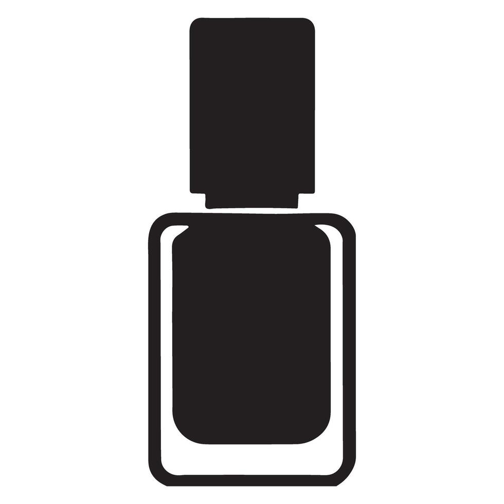 Nail Polish Bottle Graphic Simple Silhouette vector
