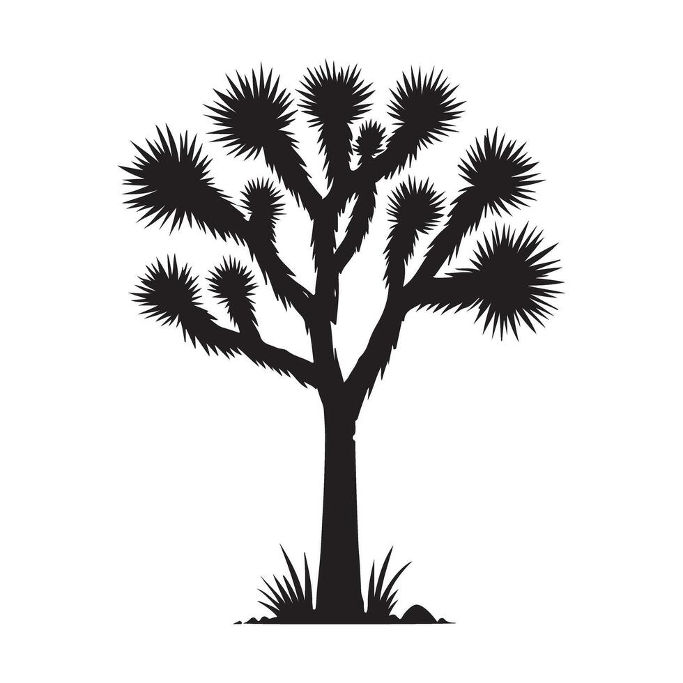 Joshua Tree Silhouette Illustration for Desert Landscape Designs vector