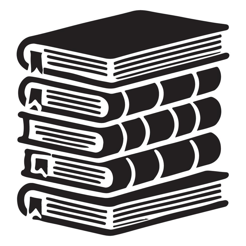 Stack of Books Silhouette Illustration Graphic vector