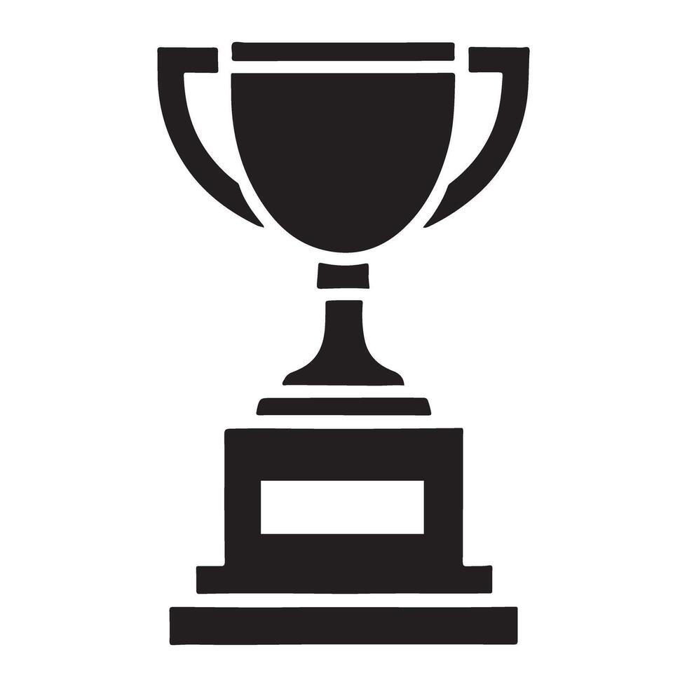 Elegant Trophy Cup Silhouette Graphic vector