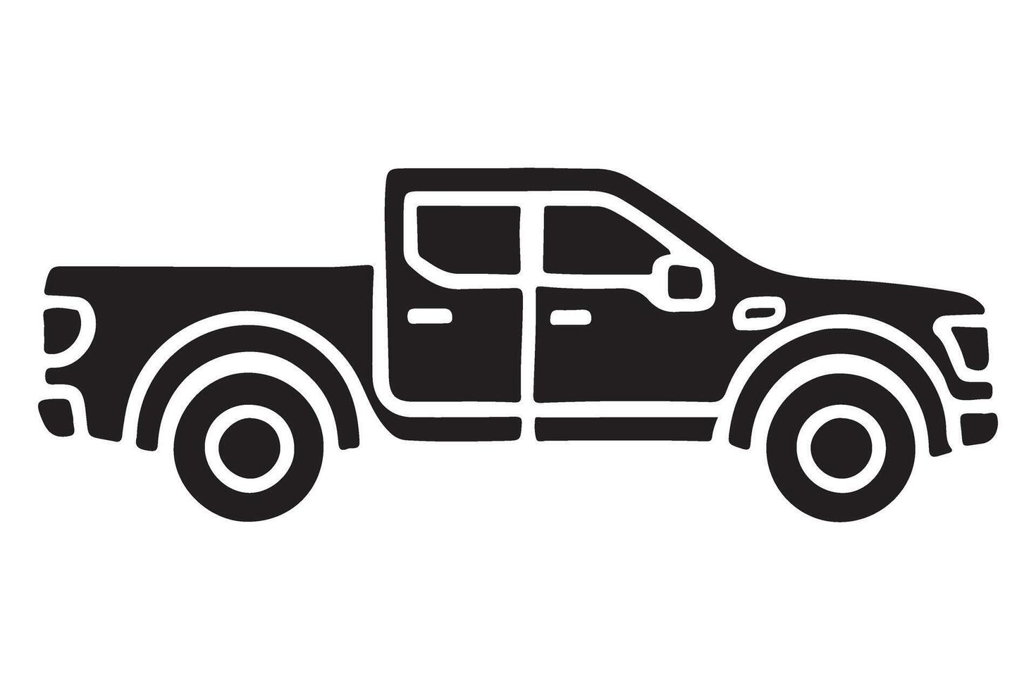 Pickup Truck Silhouette Graphic Design vector