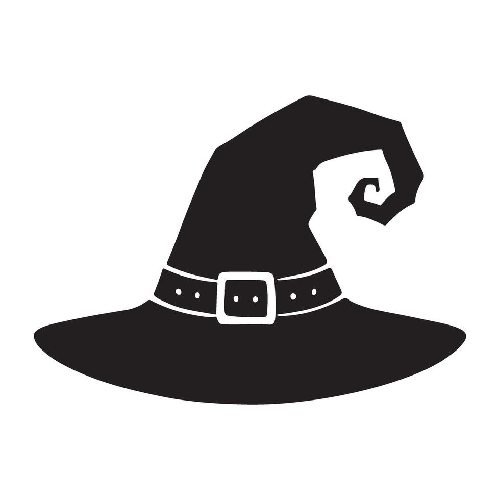 Witch's Hat Silhouette Illustration Design vector