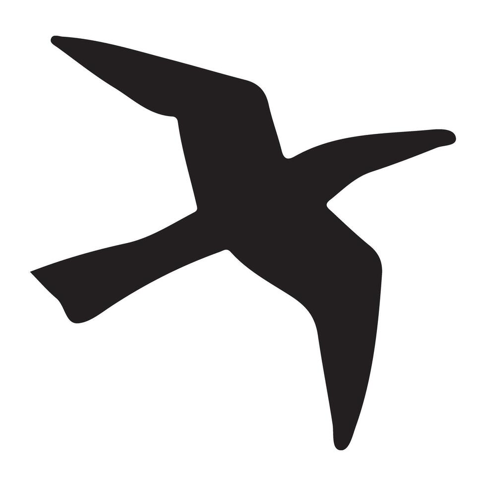 Flying Bird Silhouette Illustration Art vector