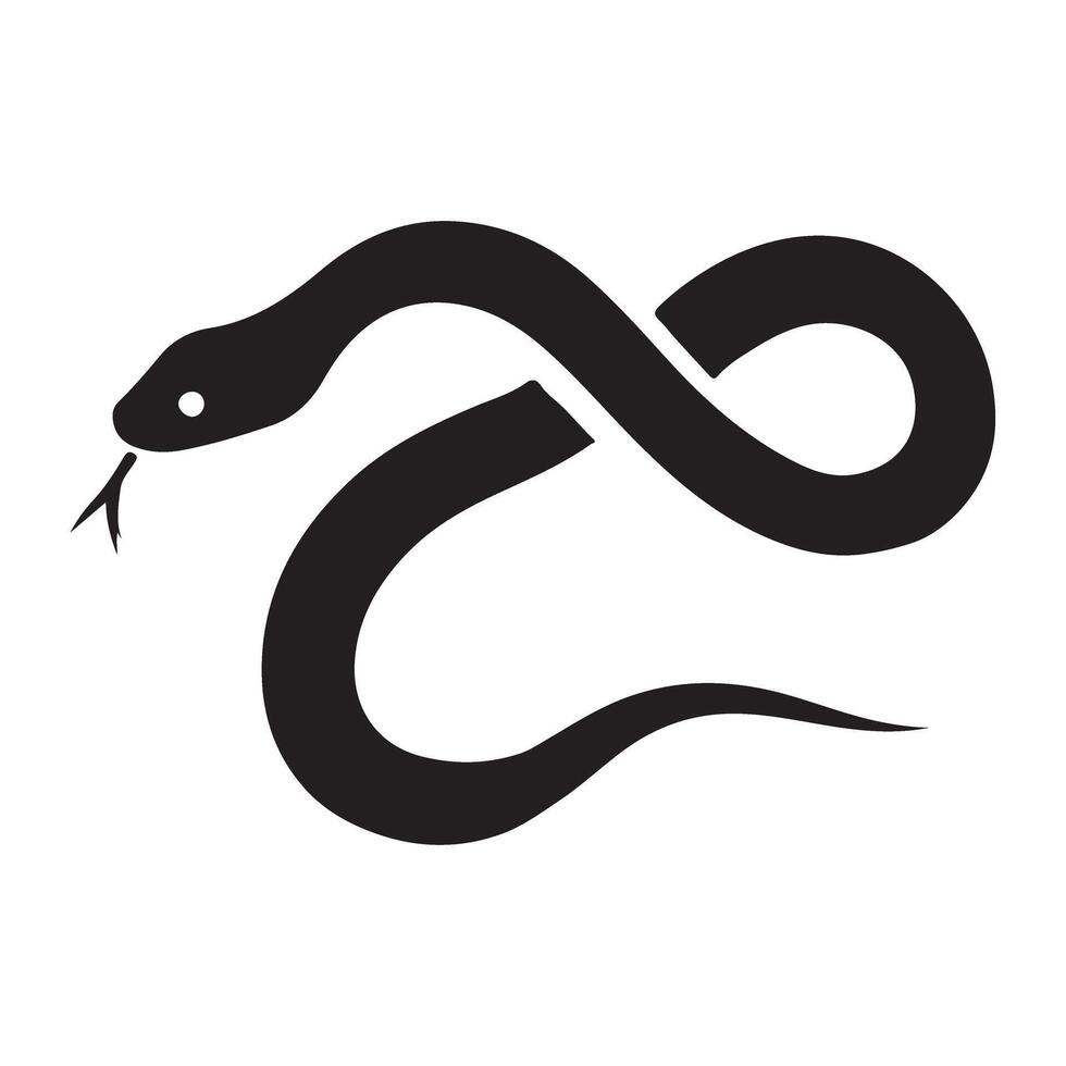Silhouette Illustration of a Snake vector