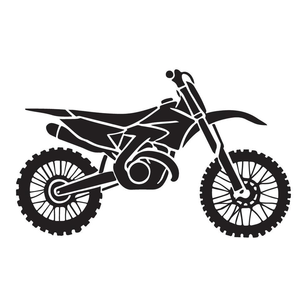 Dirt Bike Silhouette Illustration for Motorsports vector