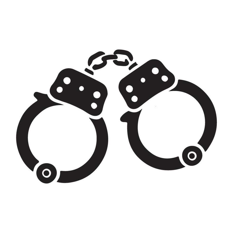 Handcuffs Silhouette Illustration design vector