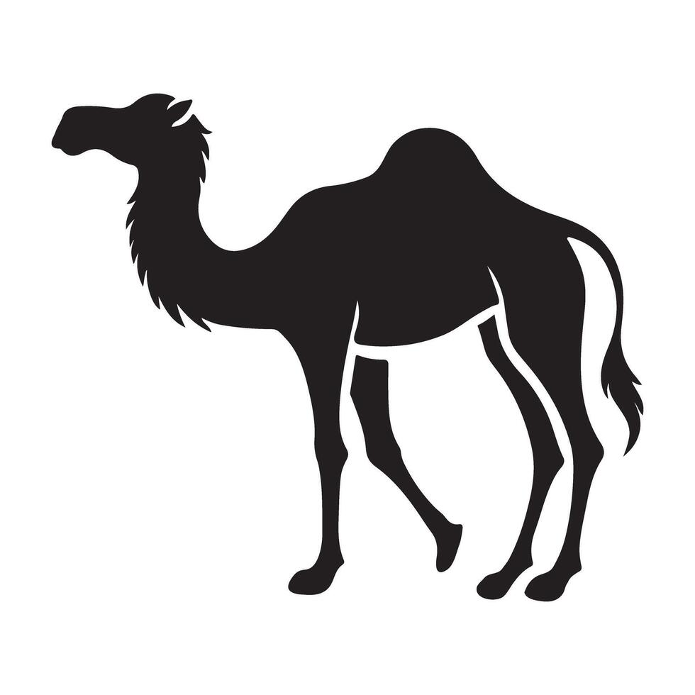 Camel Silhouette Illustration for Desert Designs vector