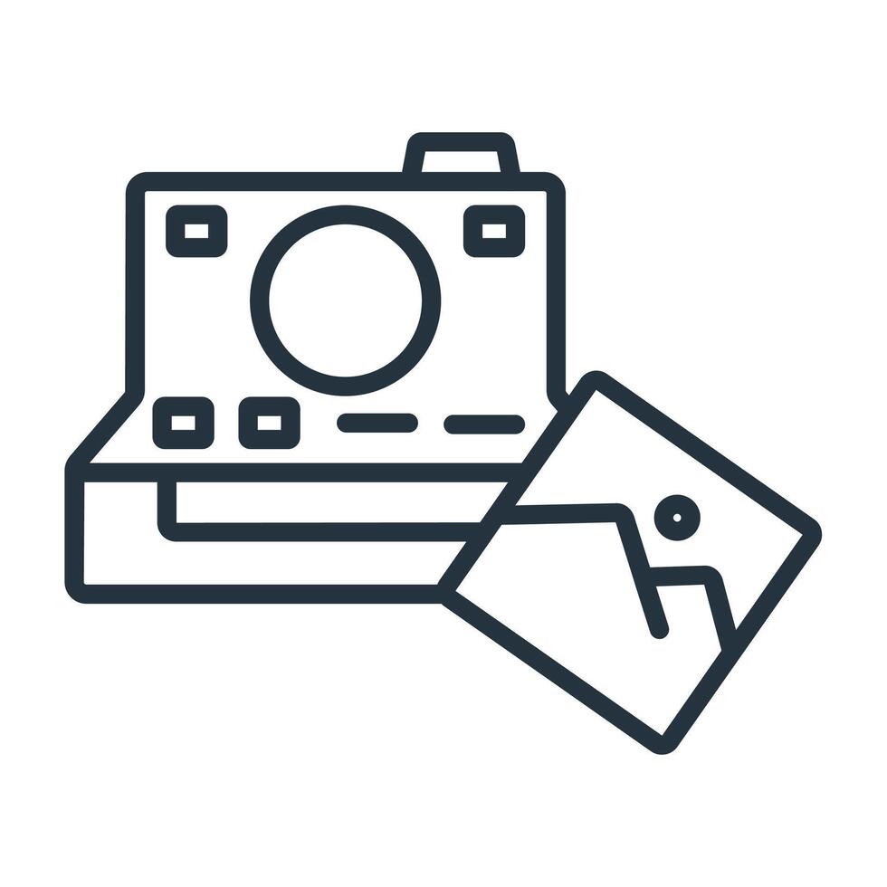 instant camera icons symbol modern with elements for infographic web vector