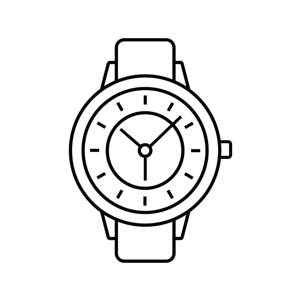 Best hand watch, outline icon Silhouette, illustration. vector