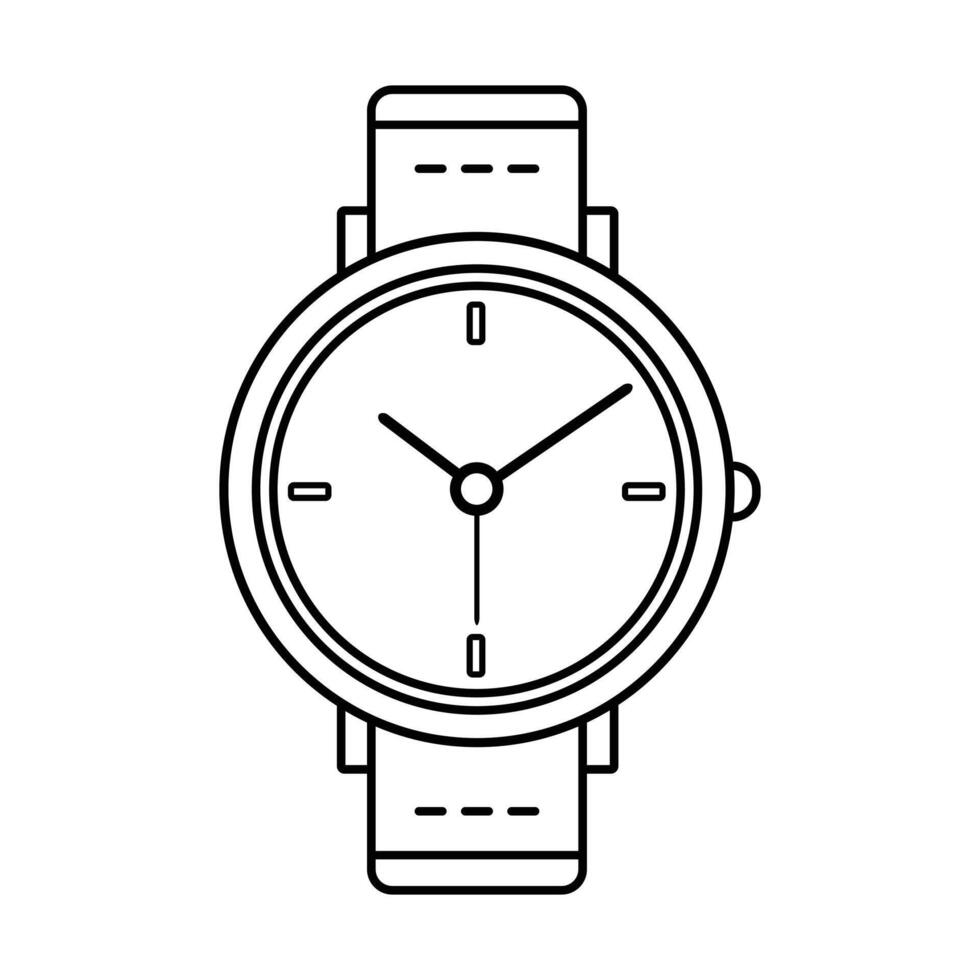 Best hand watch, outline icon Silhouette, vector
