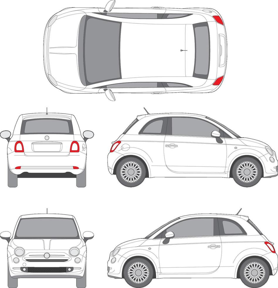 First Realistic Car Model Pack vector