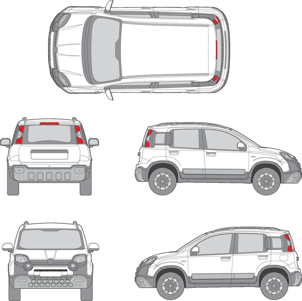 Third Realistic Car Model Pack vector