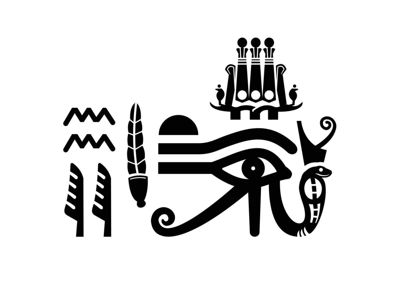 Eye of Horus. Wadjet ancient Egyptian symbol, the left falcon eye with snake of the god Horus vector