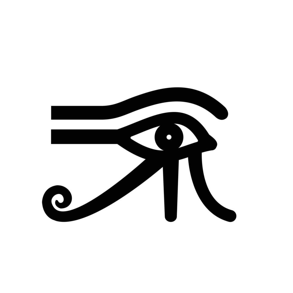 Eye of Horus. Wadjet ancient Egyptian symbol, the left falcon eye of the god Horus vector