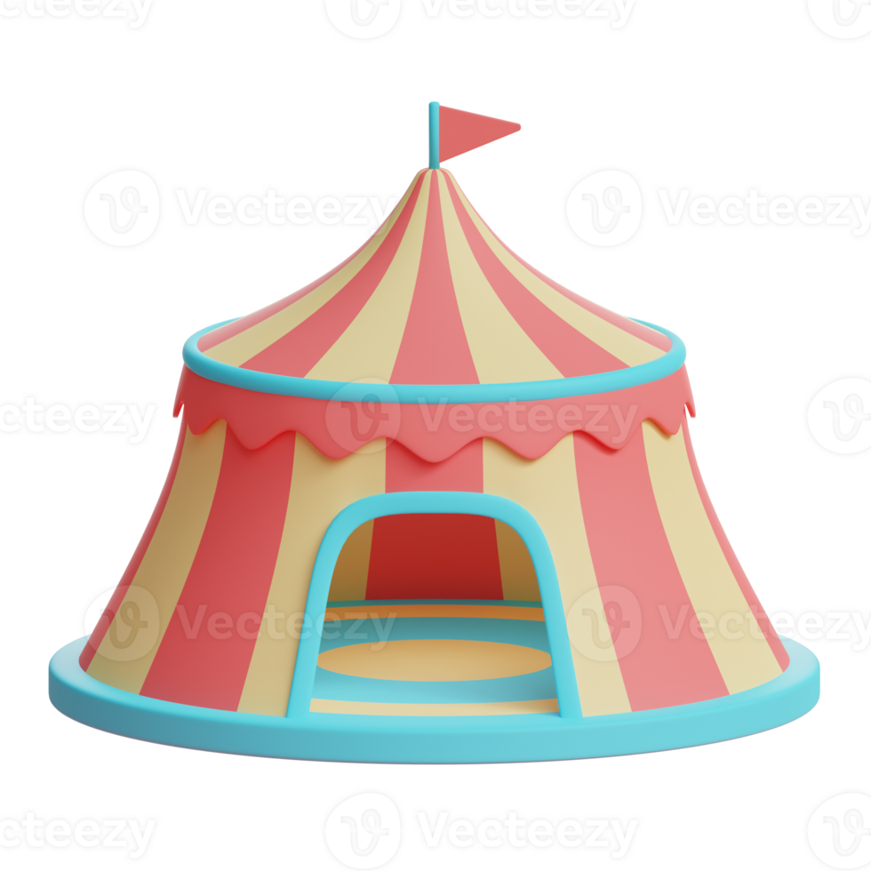3d circus tent icon png