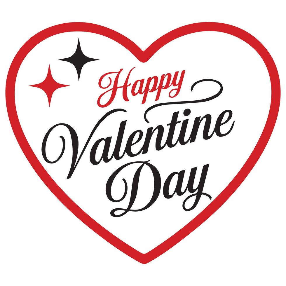 Classic Valentine's Day Text Art vector