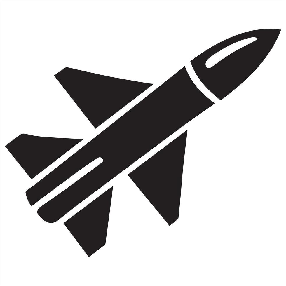 Dynamic Missile Flight Silhouettes vector