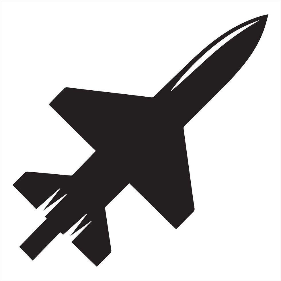Precision Missile Flight Silhouette Designs vector