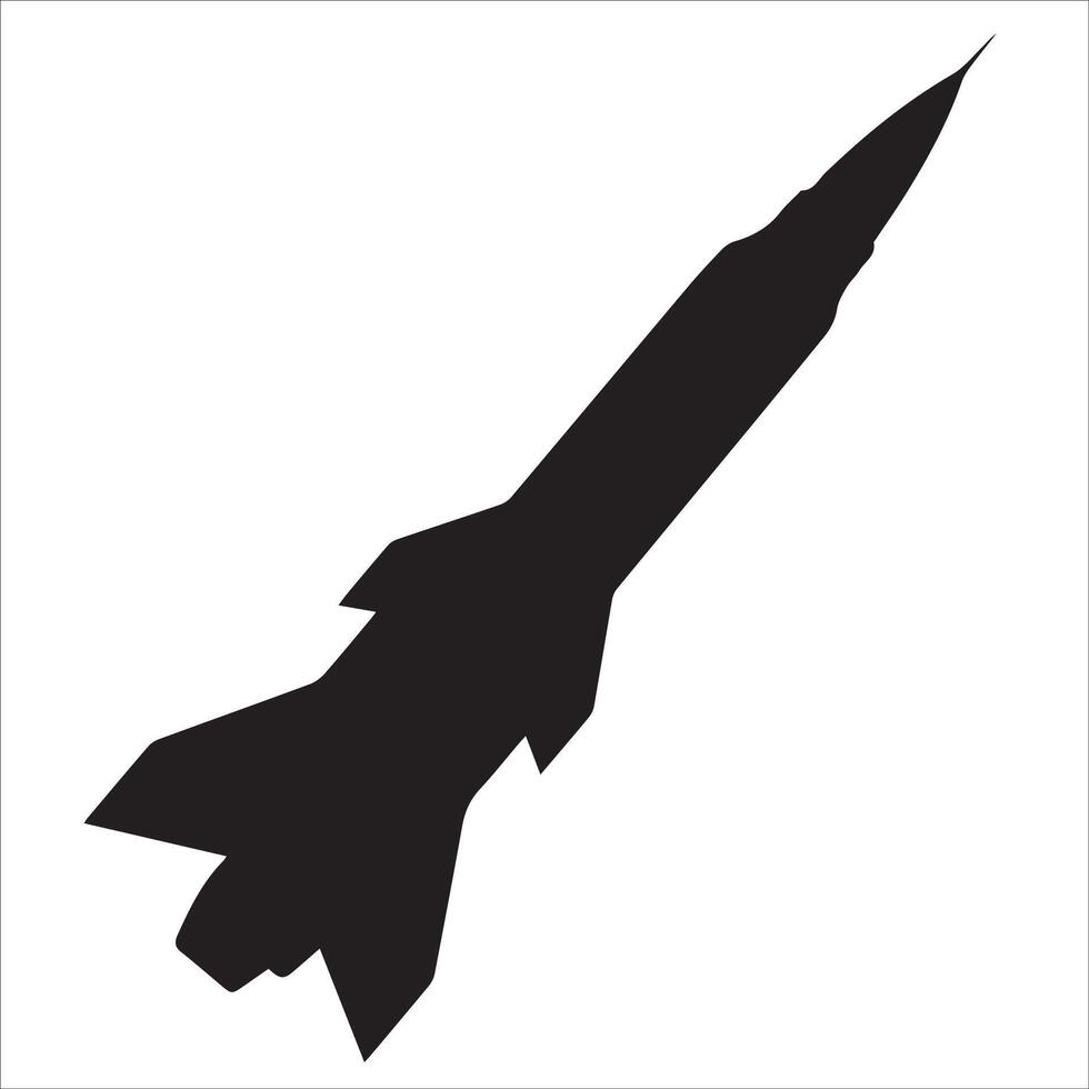 Rapid Missiles in Motion Silhouettes vector