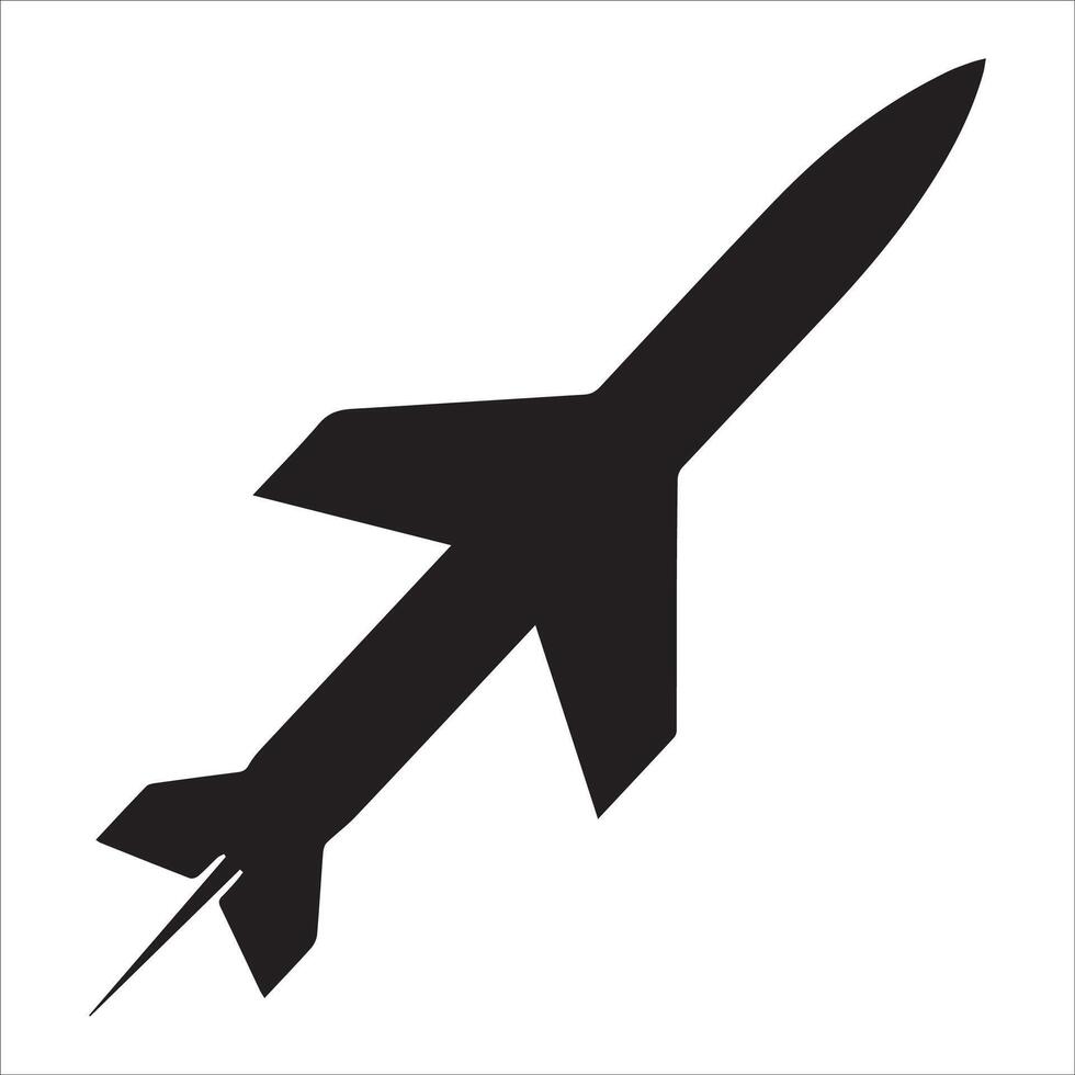 Assorted Missile Silhouettes in Motion vector