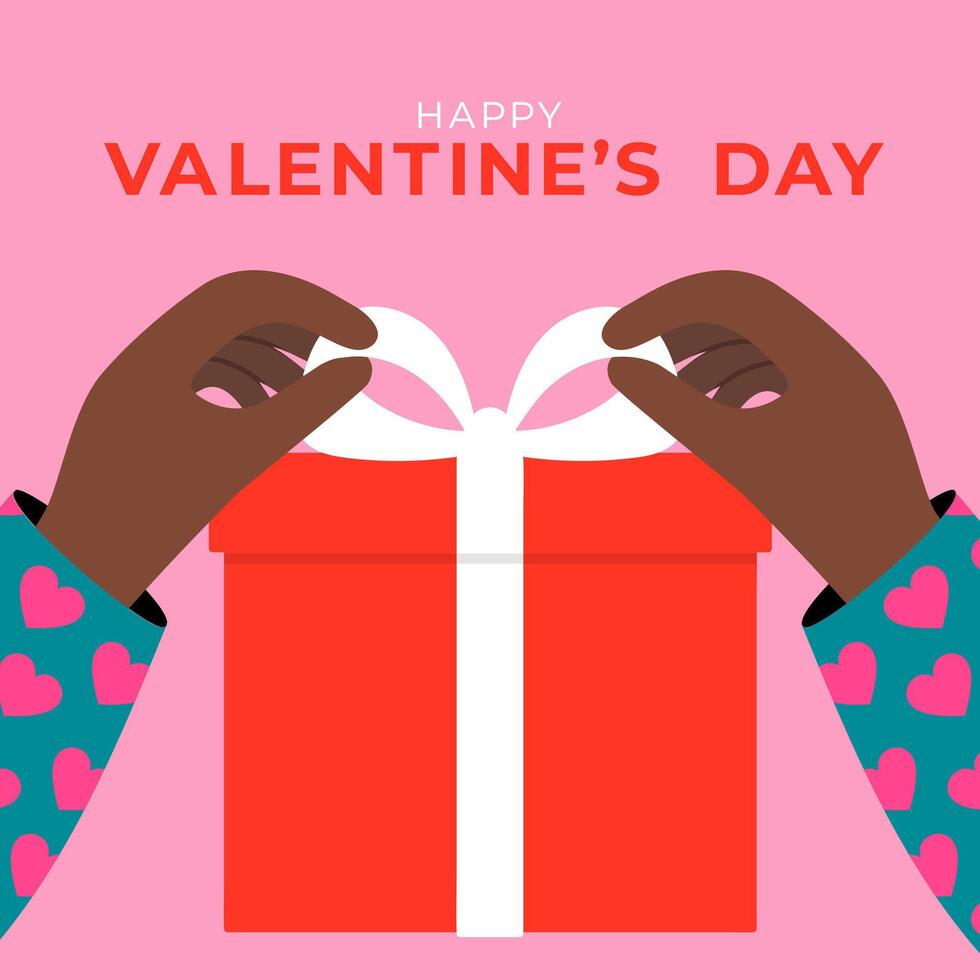 Greeting card for Happy Valentines day vector