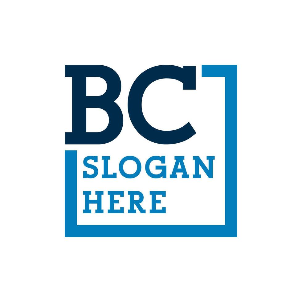 Minimal Initials Logo Letters B and C. BC Initial, BC Letter Logo vector