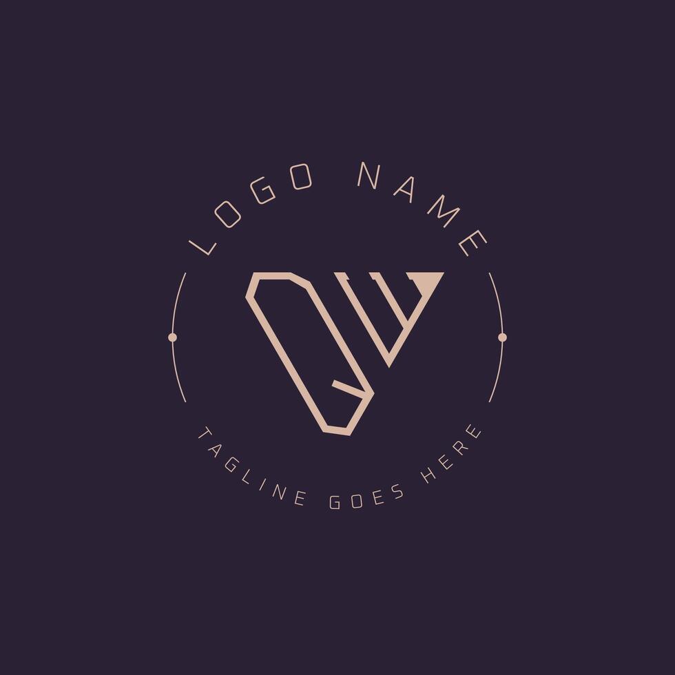 Professional QW Logo. Modern Minimal QW Letter Monogram Emblem for Premium Branding vector