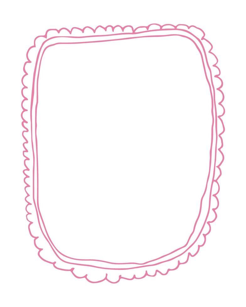 A pink frame with a white background vector