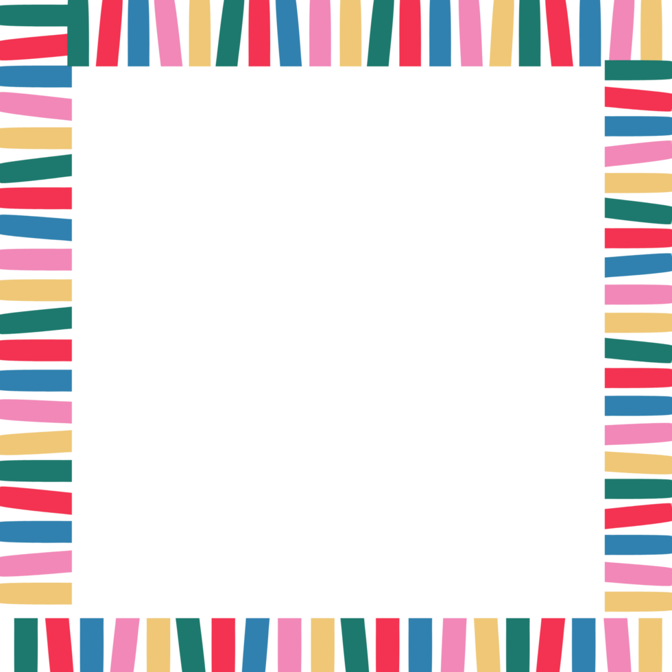 All colors square frame png