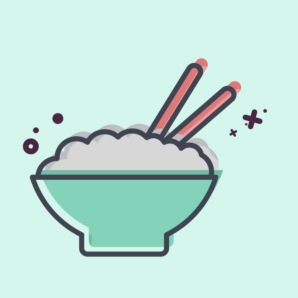 Icon Asian Food. related to Restaurant symbol. MBE style. design editable vector