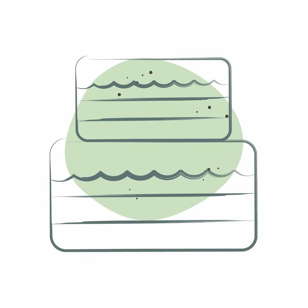 Icon Dessert. related to Restaurant symbol. Color Spot Style. design editable vector