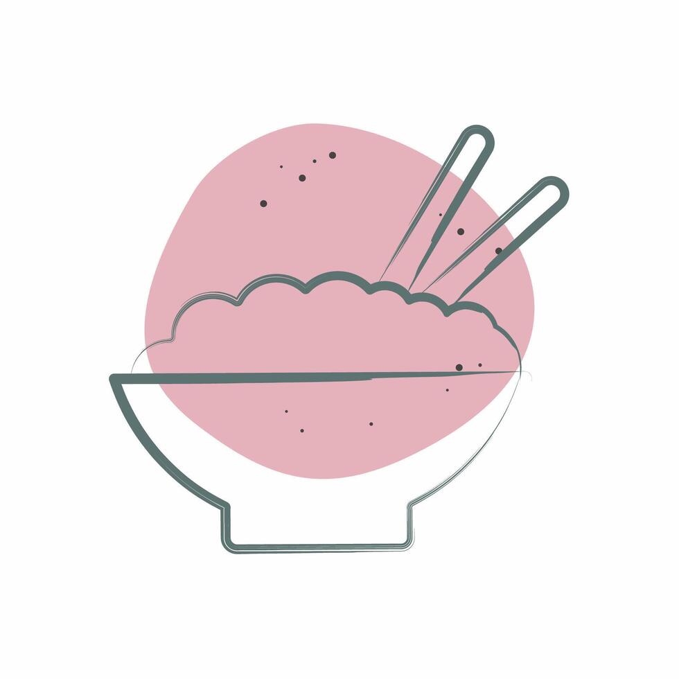 Icon Asian Food. related to Restaurant symbol. Color Spot Style. design editable vector