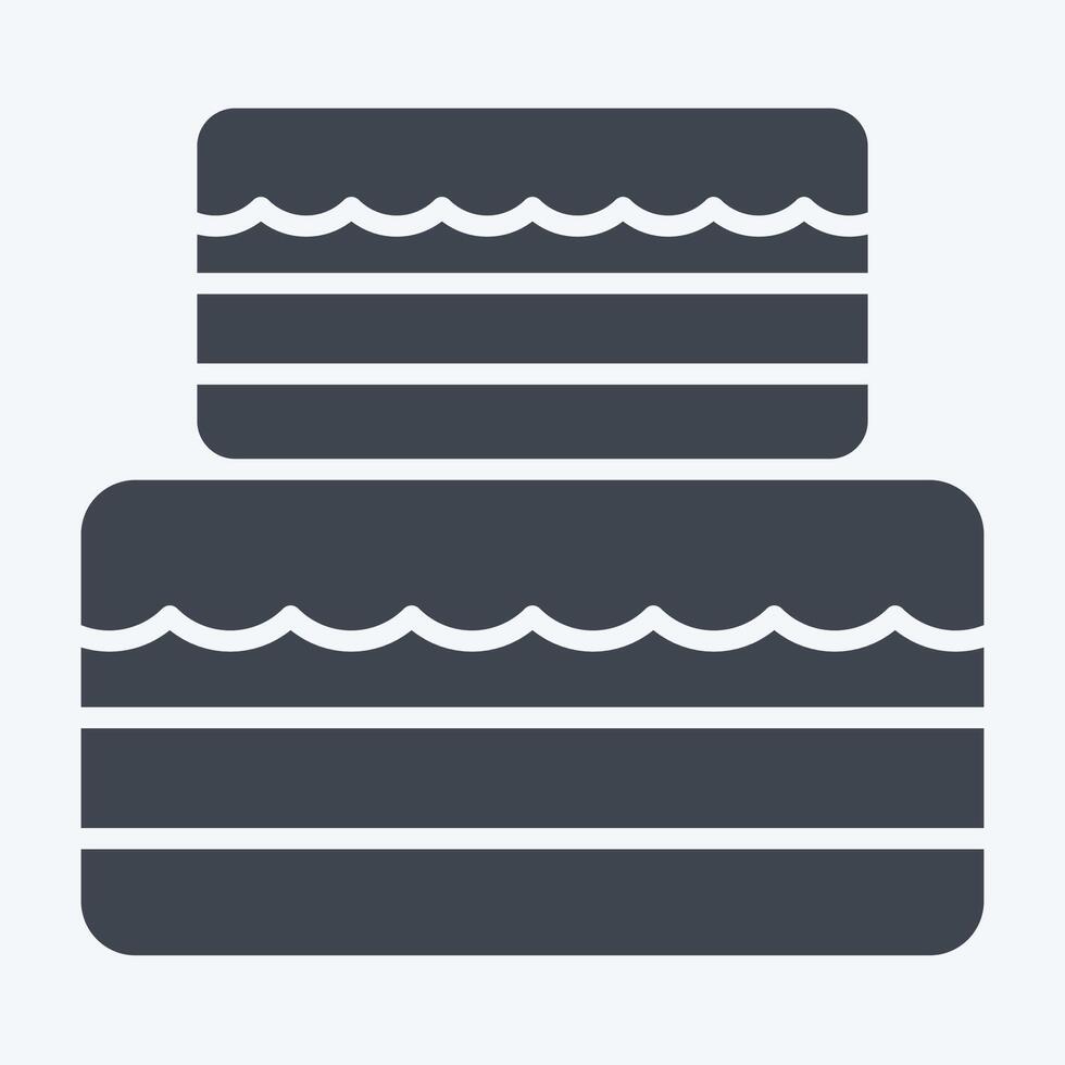 Icon Dessert. related to Restaurant symbol. glyph style. design editable vector