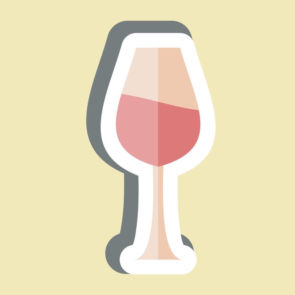 Sticker Wine List. related to Restaurant symbol. design editable vector