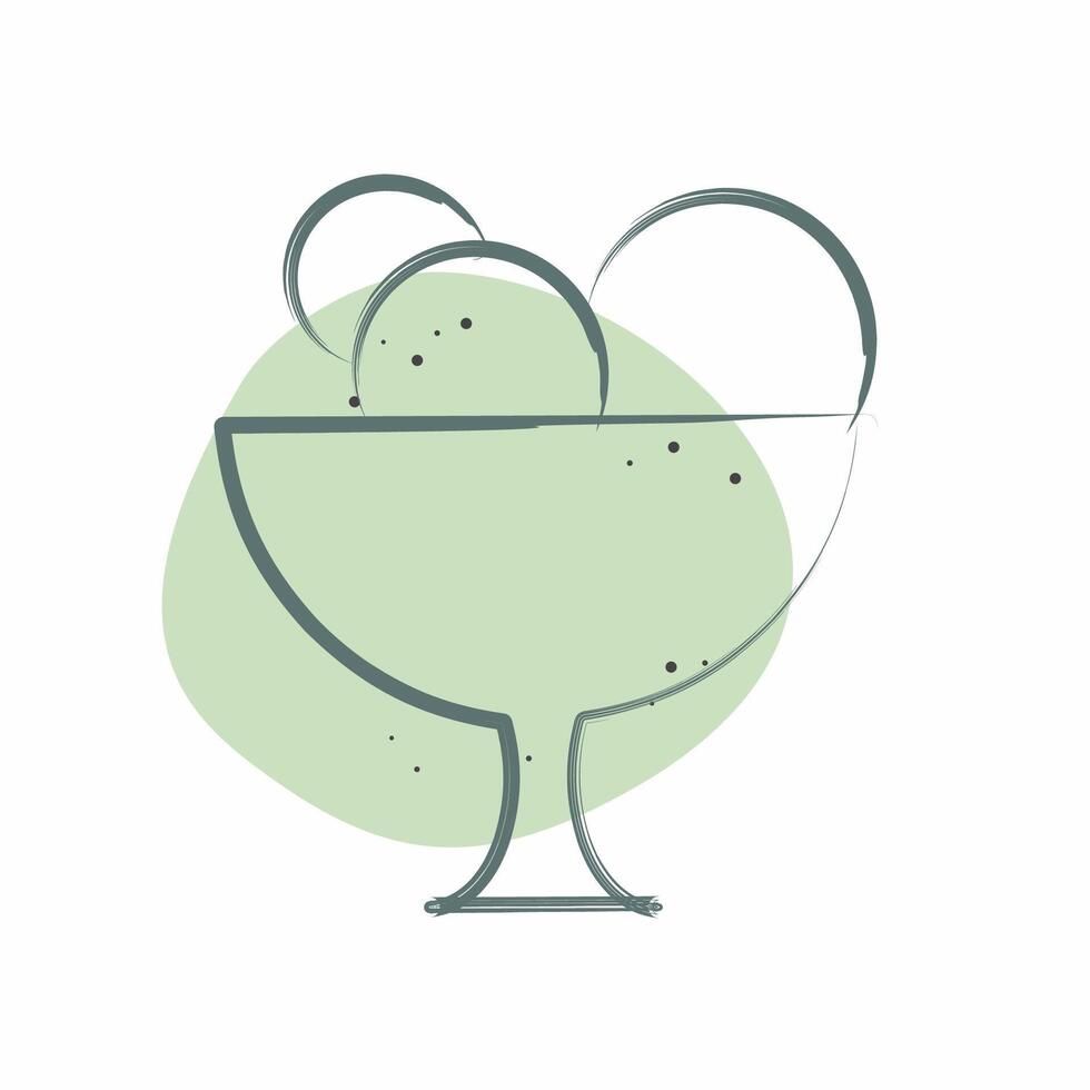 Icon Ice Cream. related to Restaurant symbol. Color Spot Style. design editable vector