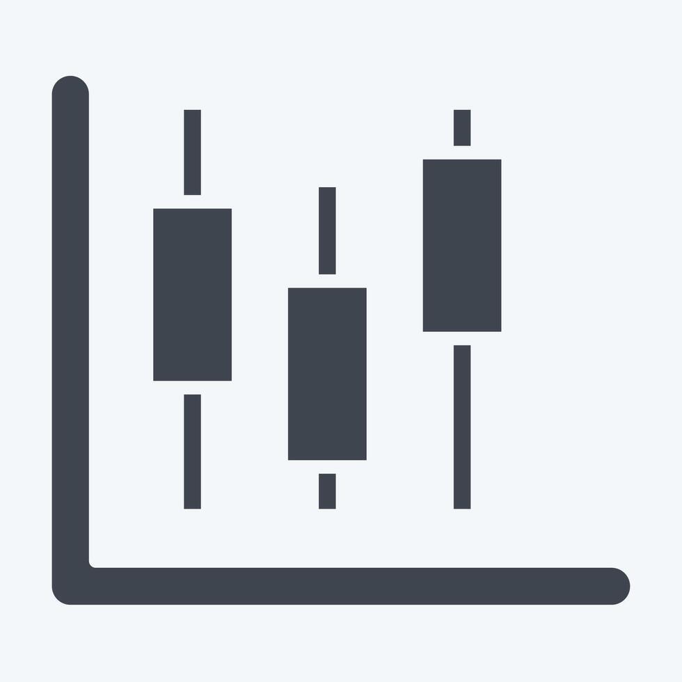Icon Stock Invesment. related to Savings symbol. glyph style. design editable vector