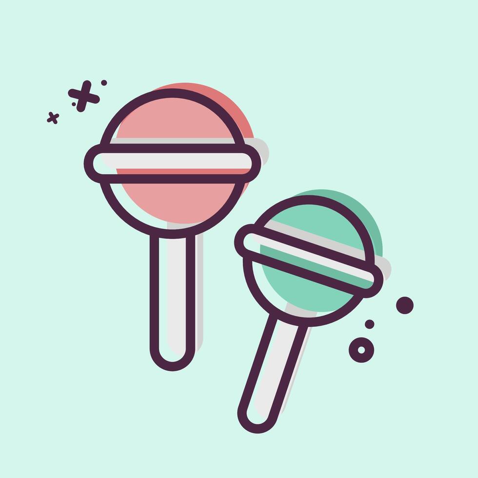 Icon Lollipop. related to Kindergarten symbol. MBE style. design editable vector