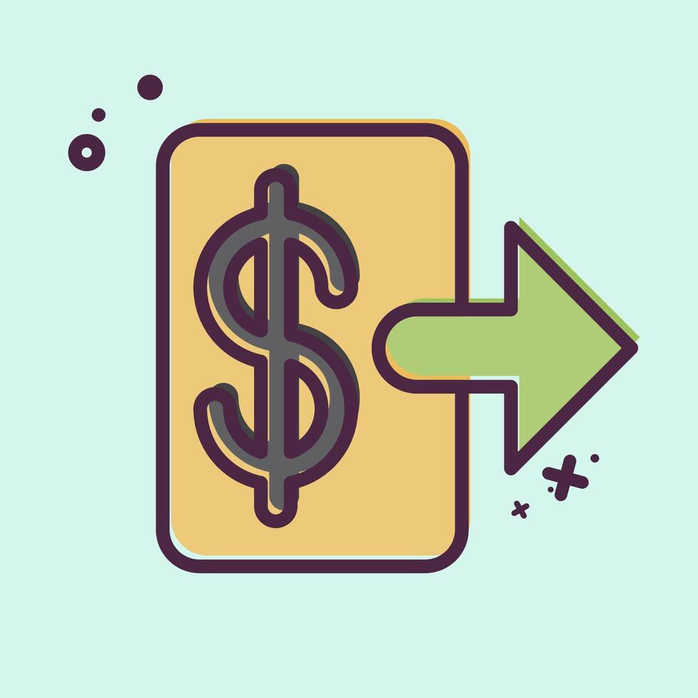 Icon Withdraw Money. related to Savings symbol. MBE style. design editable vector