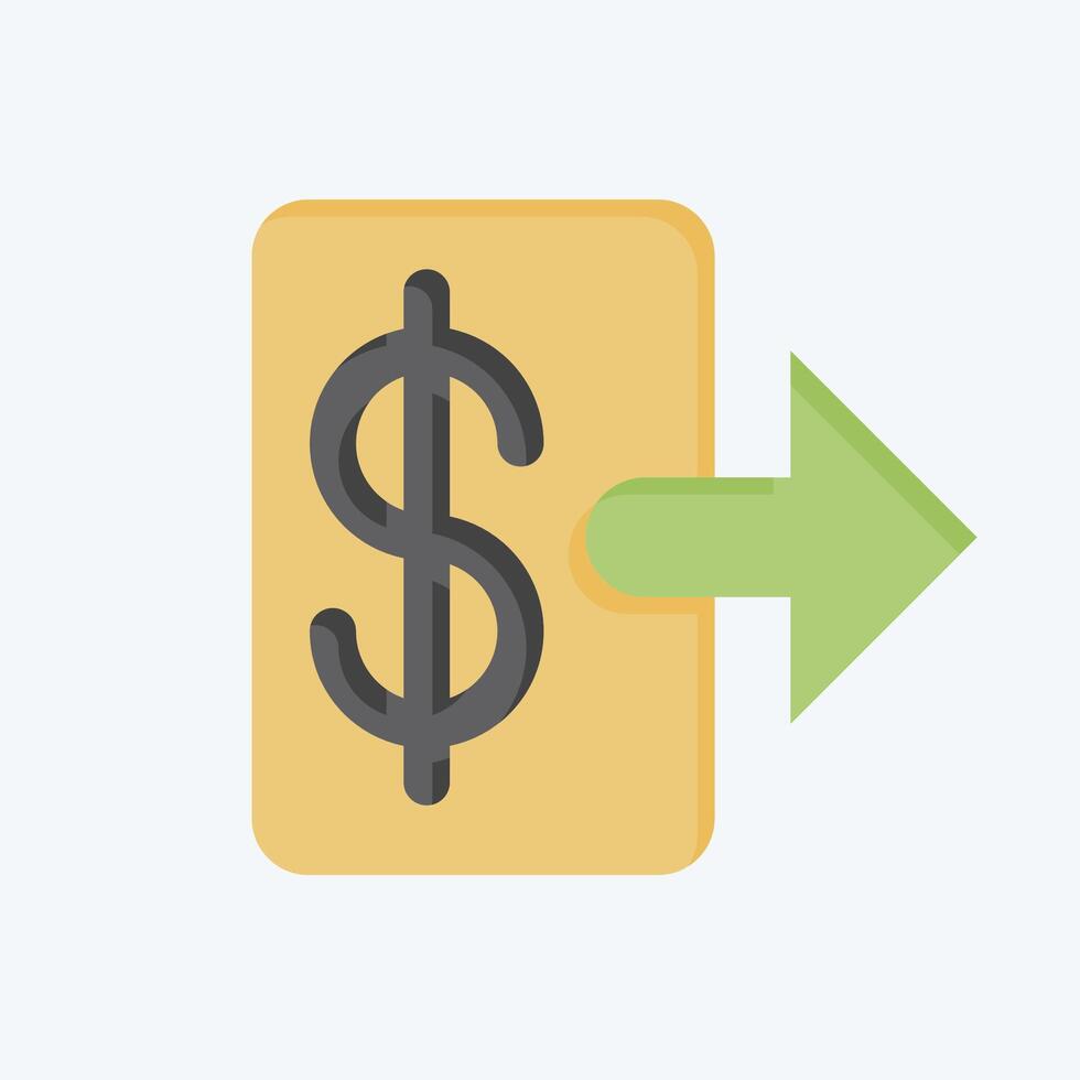 Icon Withdraw Money. related to Savings symbol. flat style. design editable vector