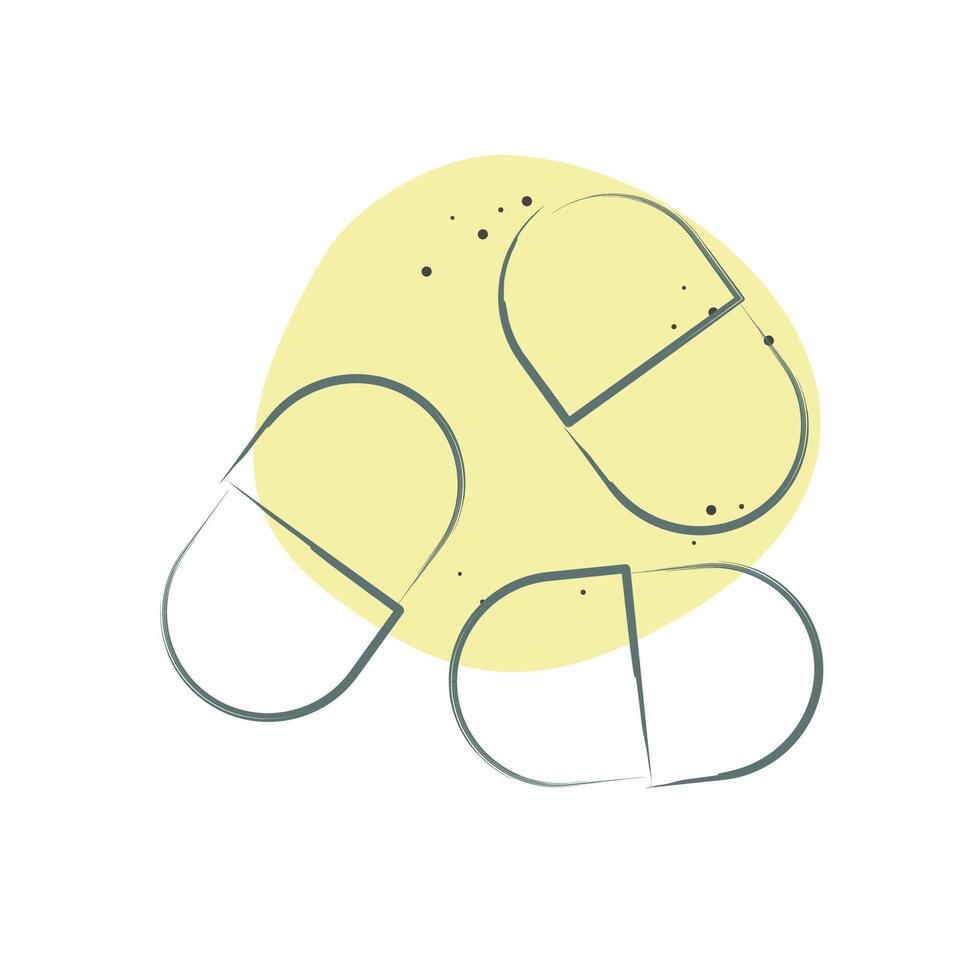 Icon Medicine. related to Retirement symbol. Color Spot Style. design editable vector