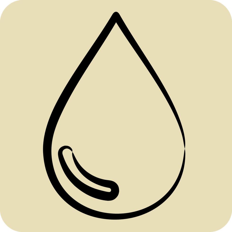 Icon Liquid. related to Vape symbol. hand drawn style. design editable vector