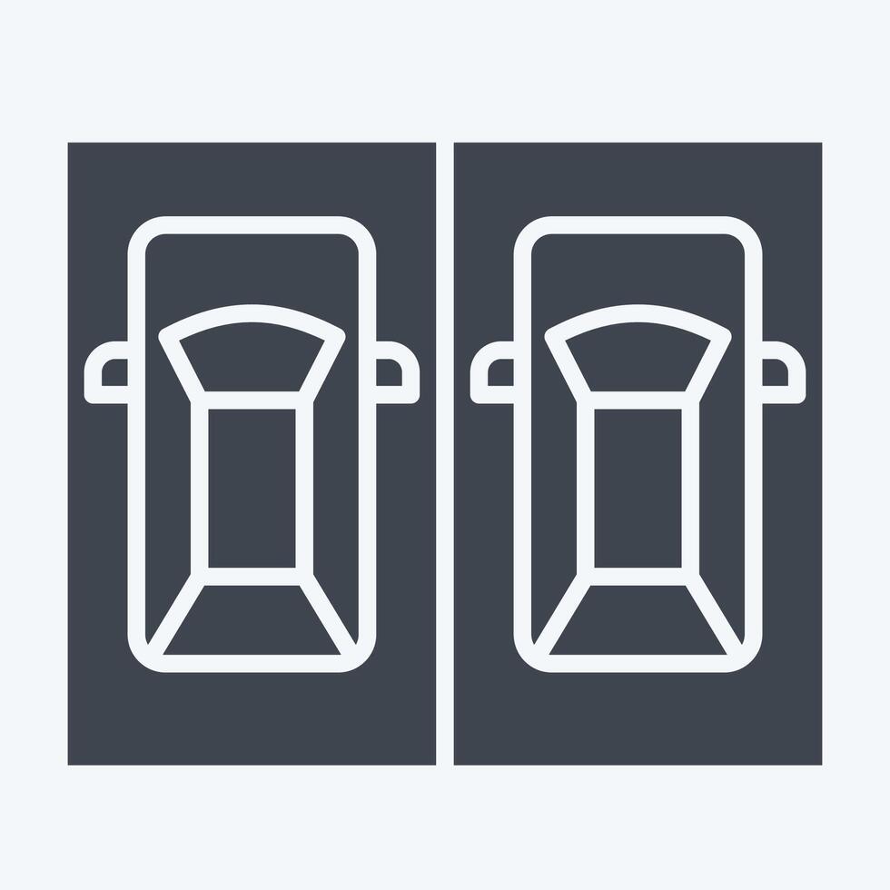 Icon Parking Area. related to Parking symbol. glyph style. design editable vector