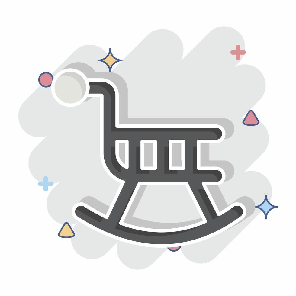 Icon Retirement Chair. related to Retirement symbol. comic style. design editable vector