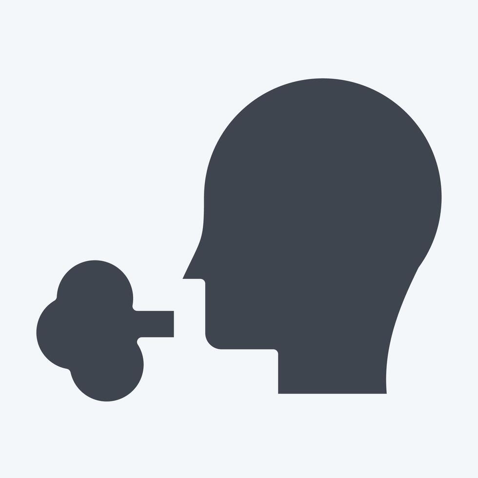 Icon Smoke 2. related to Vape symbol. glyph style. design editable vector